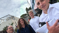 Hunter with three other people