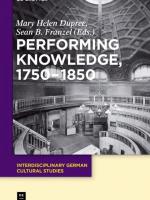 Performing Knowledge, 1750-1850