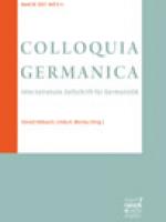 Colloquia Germanica Cover