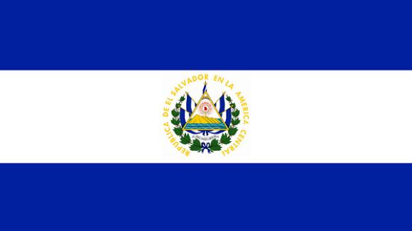 A photo showing the flag of El Salvador