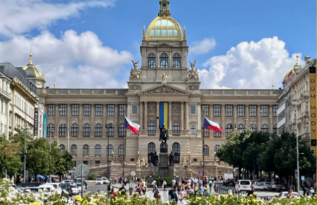 Historical Government building in Prague, Czech Republic