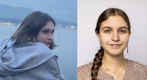 Photographs of Calliope Pensereum (l.) and Emma Adams (r.)