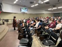 Attendees and Presenters at the screening of "Zurbano and His Racial Consciousness"