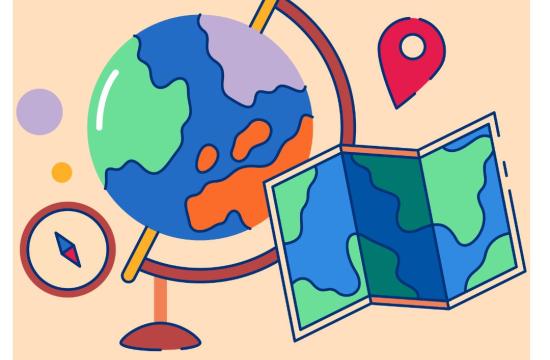 map and globe